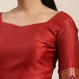 Anouk Rustic Ethnic Motifs Zari Banarasi Saree image 5
