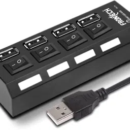 Frontech 4 in 1 | 2.0 Upto 480 Mbps Speed Port| LED | Hub for Laptop, Mobile Plug & Play NC-0033 USB Hub-image-2