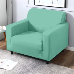 Polyester Plain 1 Seater Sofa Cover-image-62