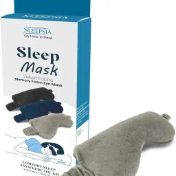 Velvet Sleeping Eye Mask, Soft-Stretchable, Light Blocker Mask,(Grey) Pack Of 1-22