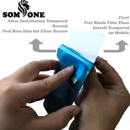 SOMTONE Edge To Edge Tempered Glass for vivo Y300 GT 5G Tempered Glass Screen Protector | Anti-Scratch | Edge to Edge Full Coverage | 9H Hardness ( 1 FRONT SCREEN GUARD + 1 CAMERA LENS PROTECTOR + 1 FREE BACK EMBOSSED SKIN026 ) image 4