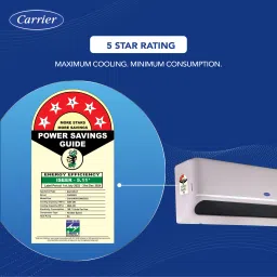 carrier 6-in-1 Flexicool 2023 Model 1.5 Ton 5 Star Split Inverter with Anti-Viral Guard & Smart Energy Display AC with Wi-fi Connect- Beige image 5