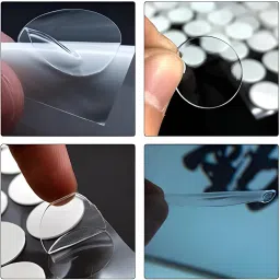 purchias Transparent Double-Sided Glue Dots - 70 Pcs(1 Sheet) | Removable, No-Trace Sticky Dots for Posters, DIY Crafts, Party Decor, and Home Use image 3