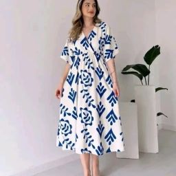Printed Rayon Blend Stitched Flared/A-line Gown-image-28
