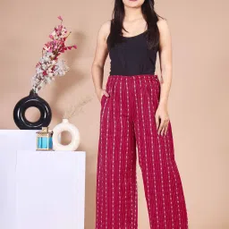 Women Regular Fit Multicolor Pure Cotton Trousers-image-15