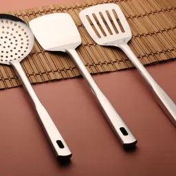 Stainless Steel Kitchen Tools Set Spatula,Skimmer,Turner(Pack of 3) Kitchen Tool Set-image-24