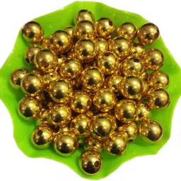 12 MM GOLDEN PEARL PLASTIC BEADS FOR EMBRIODERY JWELLERY CRAFT 100 PCS-image-9