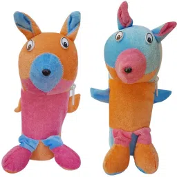 Premium Bear Cartoon Design with Velvet Cloth Baby Fedding Milk Bottle Cover Pack Of 2 (Orange, Blue)-picture-14