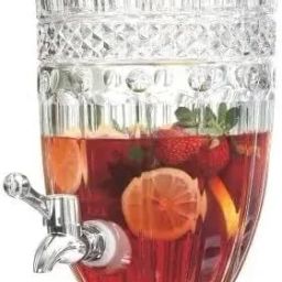 Mason Jar Beverage Drink Dispenser 2 Litre Glass Pitcher with tap/Spigot Bottled Water Dispenser-image-5