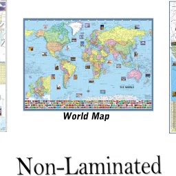India Map , World Map and West Bangal Map. Size : 100x70 Centimeter (40"x28" inch). With Important Fact and Figure. Ideal Map For Aspirant of UPSC , PCS , SSC , RAILWAY Exams and Other Competitive Exams. Updated Map Paper Print-image-2