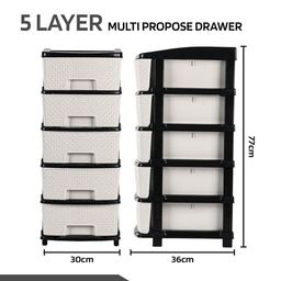Kuber Industries Black Set of 1 Reusable Drawer Organiser Organisers image 3
