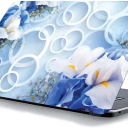 qth FLORAL LAP-3181 VINYL Reusable Laptop Skin Compatible for 15.6 inch-image-91