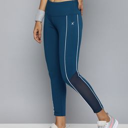 hrx by hrithik roshan Color Block Women Dark Green Tights-picture-8