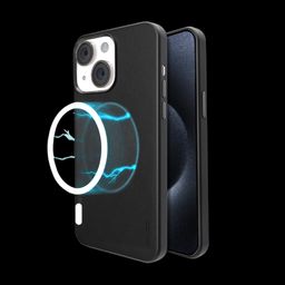 GRIPP Vintage Leather Back Cover for Apple iPhone 15 (MagSafe Compatible, Black)-image-34