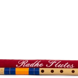 C Sharp Bansuri Middle Octave Right Handed Dark Blue & Orange With Velvet Cover PVC Flute-image-3