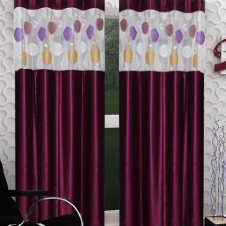 214 cm (7 ft) Polyester Transparent Door Curtain (Pack Of 2)-image-33