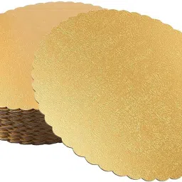 9'' Round cake base golden, 20 piece Paper Cake Server-13