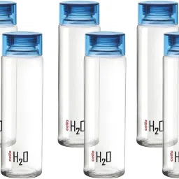 H2O 1000 Glass Fridge Water Bottle with Plastic Cap | Light weight | Leak proof 920 ml Bottle-image-80