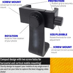 PULTO Mount Attachment Mobile Clip Stand Tripod Mount Adapter Smartphone Holder Tripod, Monopod, Monopod Kit, Tripod Ball Head, Tripod Bracket, Tripod Clamp, Tripod Kit image 2