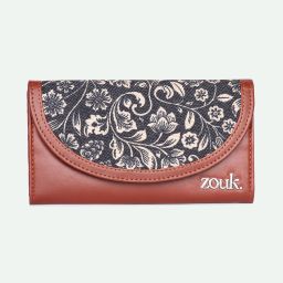 Women Casual Black Jute Wallet-image-92