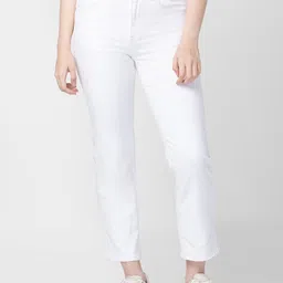 spykar Women Slim Mid Rise White Jeans-picture-37