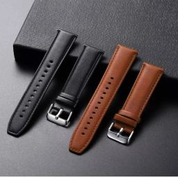 BLACK LOVIES 22MM Genuine Leather Smart Watch Strap Compatible For Bolt COSMIC R / ROVER PRO / STRIKER PRO / NOICEFIT ICON 2 / EVOLVE 3 / CALIBER 2 BUZZ / BOATT WAVE CALL / WAVE LITE / PRIMIA TALK / ULTIMA CALL MAX / LUNAR FIT / FIRBOLTT TALK PRO / INVINCIBLE PLUS / PHOENIX PRO / COBRA / APOLLO 2 / HUNTER / SUPERNOVA / LEGEND / HUNTER / NINZA FIT. Smart Watch Strap-image-22