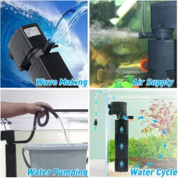 jainsons pet products 4-in-1 Filter Aquarium Internal Biochemical Filter, 12W F.MAX :880L/HR | FB-1202 Power Aquarium Filter image 3
