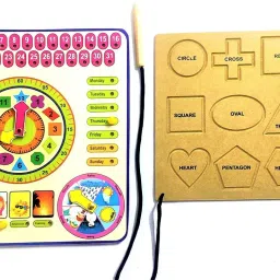 LEARNING CALENDER CLOCK WITH GEOMETRY WRITING PRACTICE BOARD COMBO-image-79