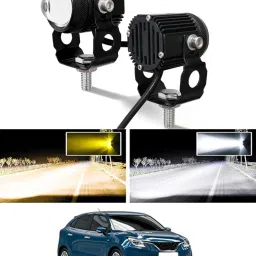 2Pcs Twin Mini LED Lights High/Low Beam Amber & White For Baleno-2019 Fog Lamp Car, Motorbike, Truck, Van LED for Maruti Suzuki (12 V, 55 W)-image-59