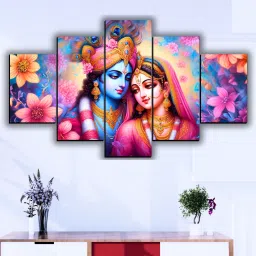 Radha Krishna Photo Painting for Home Decoration, Wall decoration Digital Reprint 18 inch x 30 inch Painting-image-74