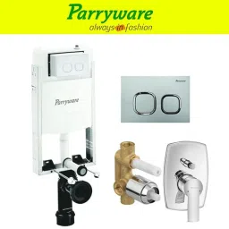Half Frame Concealed Cistern, with divater body upper crust set of 1 pic 214 Dual Flush Tank-16