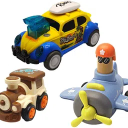 vaniha Unbreakable Four-Wheel Drive Friction Powered Diecast Toy Set-C171-picture-14