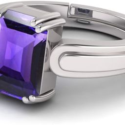 14.25 Ratti 13.60 Carat Amethyst Ring Katela Original Certified Natural Stone Silver Amethyst Ring-image-14