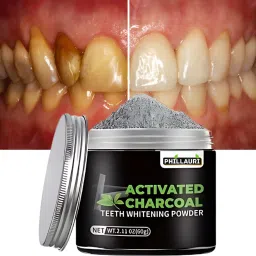 CharcoalWith Mint Teeth Whitening Powder Freshen Breath Fights Germs Teeth Whitening Kit-image-0