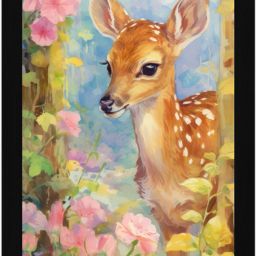 Woodland Fawn Digital Reprint 20 inch x 14 inch Painting-image-87