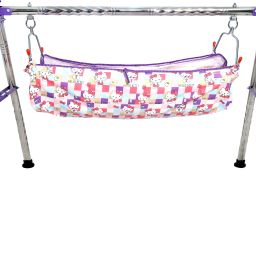 SUPER AJANTA STANLESS STEELROUND BABY CRADLE YOGI 112 [PURPEL]-21