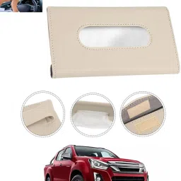 Universal Leatherite Rectangle Beige Tissue Box For Car/office/Home-286 Vehicle Tissue Dispenser-image-11