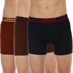 Pack of 3 Dollar Lehar Mens Combed Cotton Trunk - Pack of 3 - Actual Colour May Vary Solid Men Trunk-image-37
