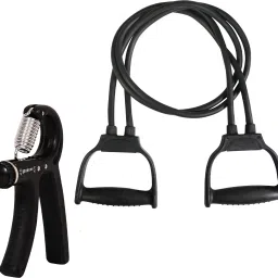 Combo of Adjustable Hand Gripper & Double Toning tube for Body Hand Workout Fitness Accessory Kit Kit-15
