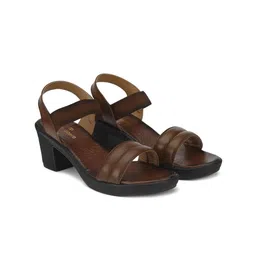 pelle albero Rust Textured Party High-Top Block Sandals image 4