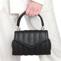 MINI WESST Textured Structured Satchel Bag-55