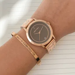 JOKER & WITCH Women Rose-Gold Watch With Bracelet Stack Gift Set-image-63