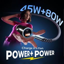 bestor VoltDrive Pro 125W Car Fast Charging with Dual Output, Type C PD(45W), and USB Port(80w), BIS Certified and Compatible with, All Smartphones and Other USB Devices image 4