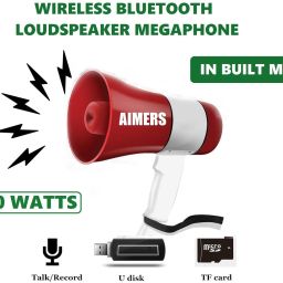 Professional Portable 50 Watt Handled Megaphone Loud Speaker Trumpets Recording Speaker Horn with USB & SD Card Port for Announcing;Talk Record Play Siren Music Indoor, Outdoor PA System-18