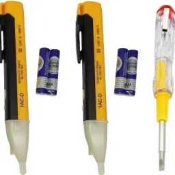 2 PCSVoltage Tester 90~1000V AC Electric Voltage Power Detector Alert Sensor Tester LED Light Non-Contact Pen With Line Tester (PACK OF 3) Digital Voltage Tester-17