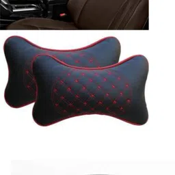 Black, Red Leatherite Car Pillow Cushion for Skoda-image-40
