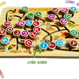 blue seed Alphabet Puzzle Board Intelligence Brain Game Sorting Blocks Tracing Puzzle Toys image 3