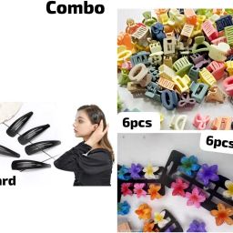 Girls & women hair accessories hair clps claw clips tic tac clips combo Hair Accessory Set-image-1