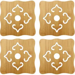 19cm Wood Trivet Mat for Hot Dishes/Pot/Bowl/Teapot/Coaster Holders Glossy Trivet-image-41