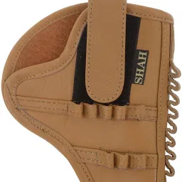 Unisex Leather .32 Bore Revolver Cover (Light Yellow) Racquet Carry Case/Cover Free Size-picture-16